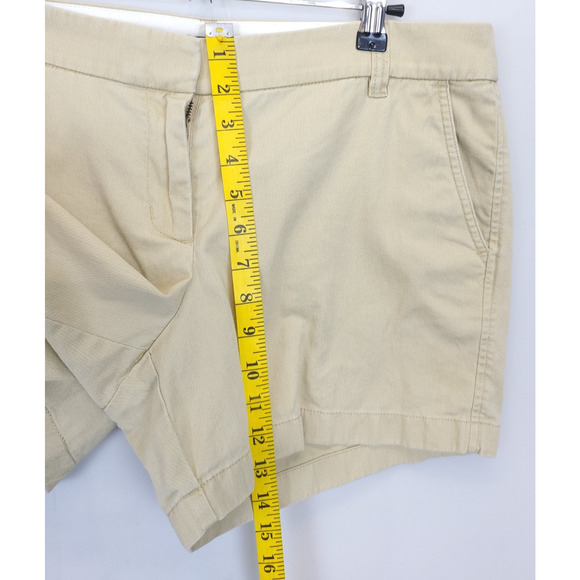 J. Crew Chino Causal Shorts Cotton Pockets Women 10 Beige Classic Preppy - Picture 5 of 11